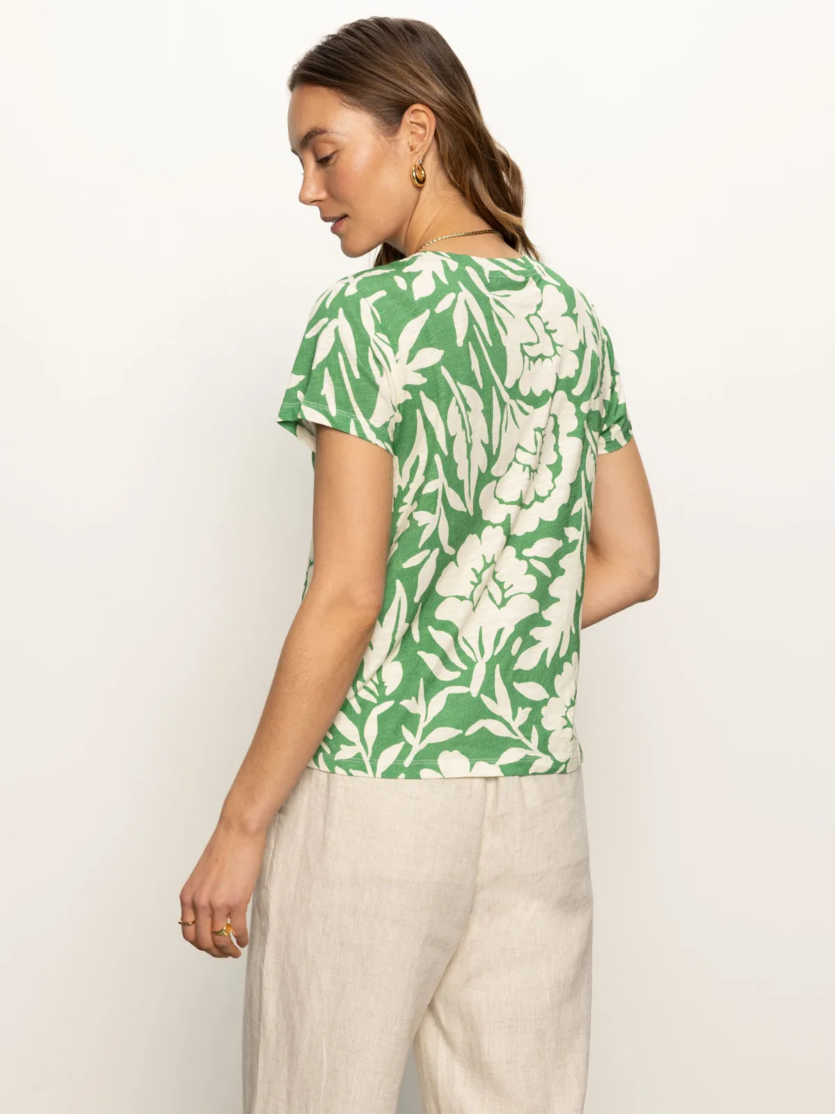 The Perfect Tee Palm Green Floral