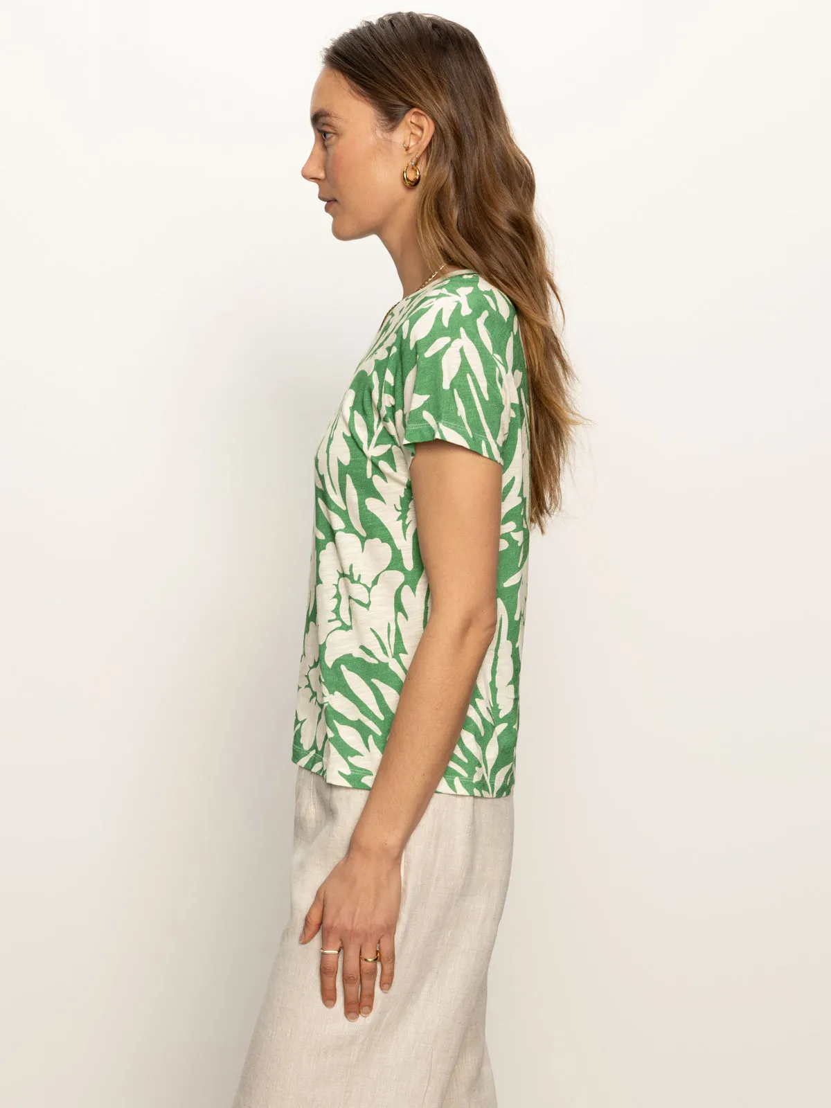 The Perfect Tee Palm Green Floral