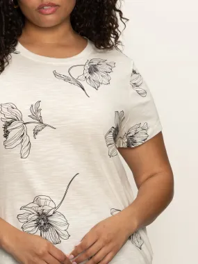 The Perfect Tee Sketched Botanic Extended Sizing