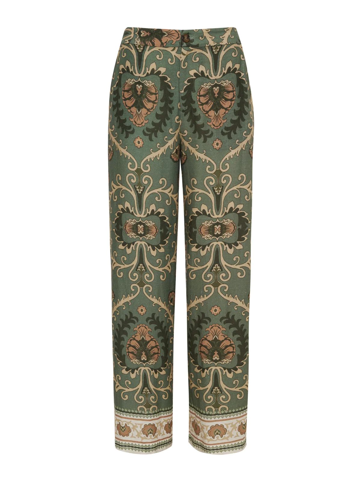The Soft Semi High Rise Trouser Mezzo Sage