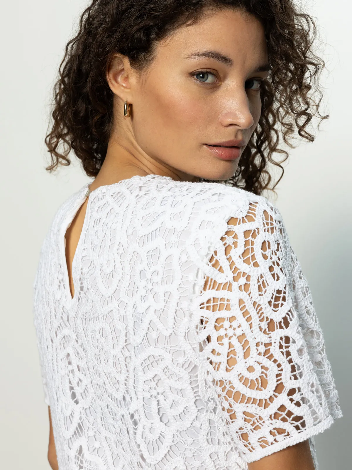 The Wanderer Lace Dress White