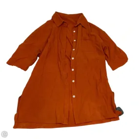 Top Short Sleeve By Shein In Orange, Size: Xl