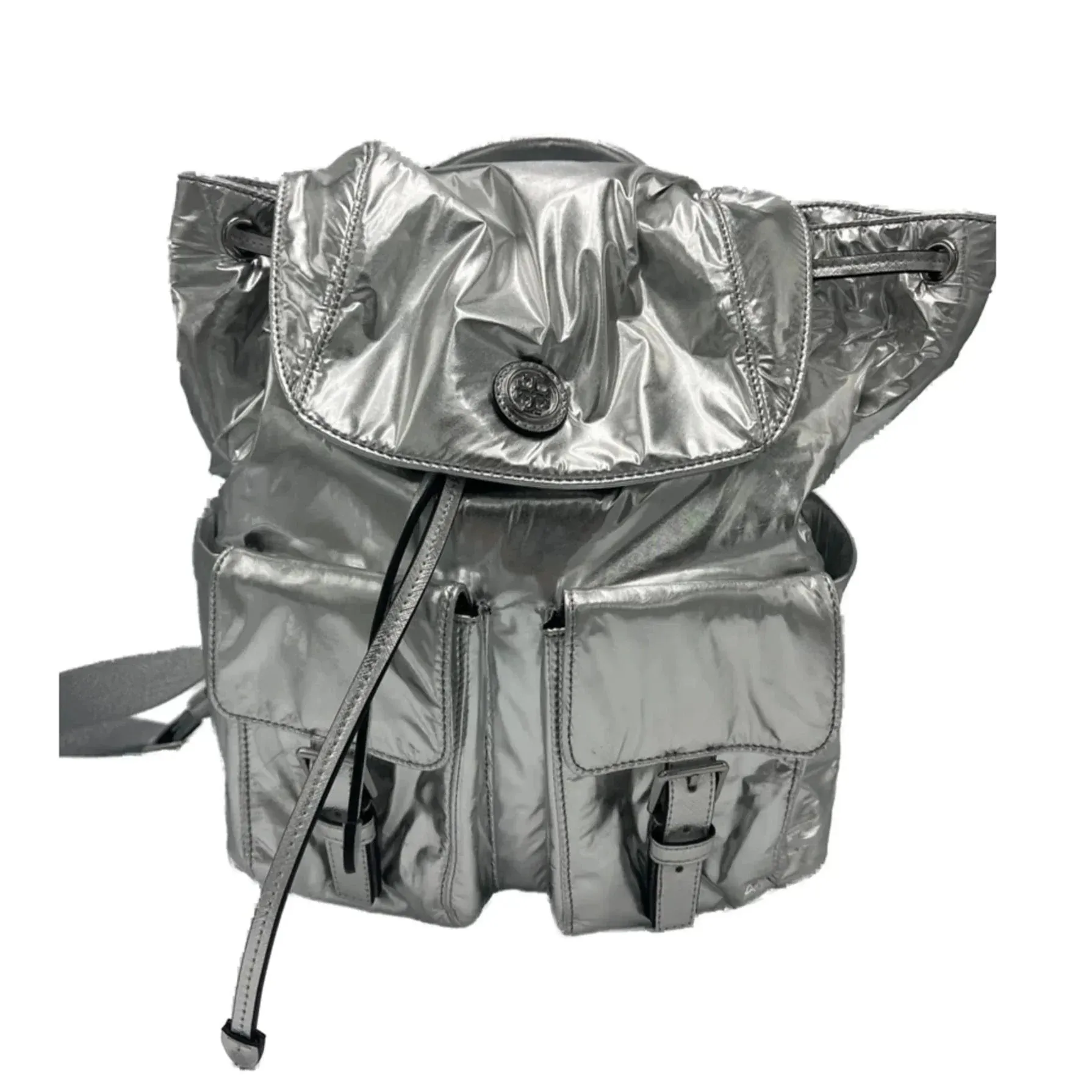 Tory Burch Virginia Metallic Flap Designer Backpack