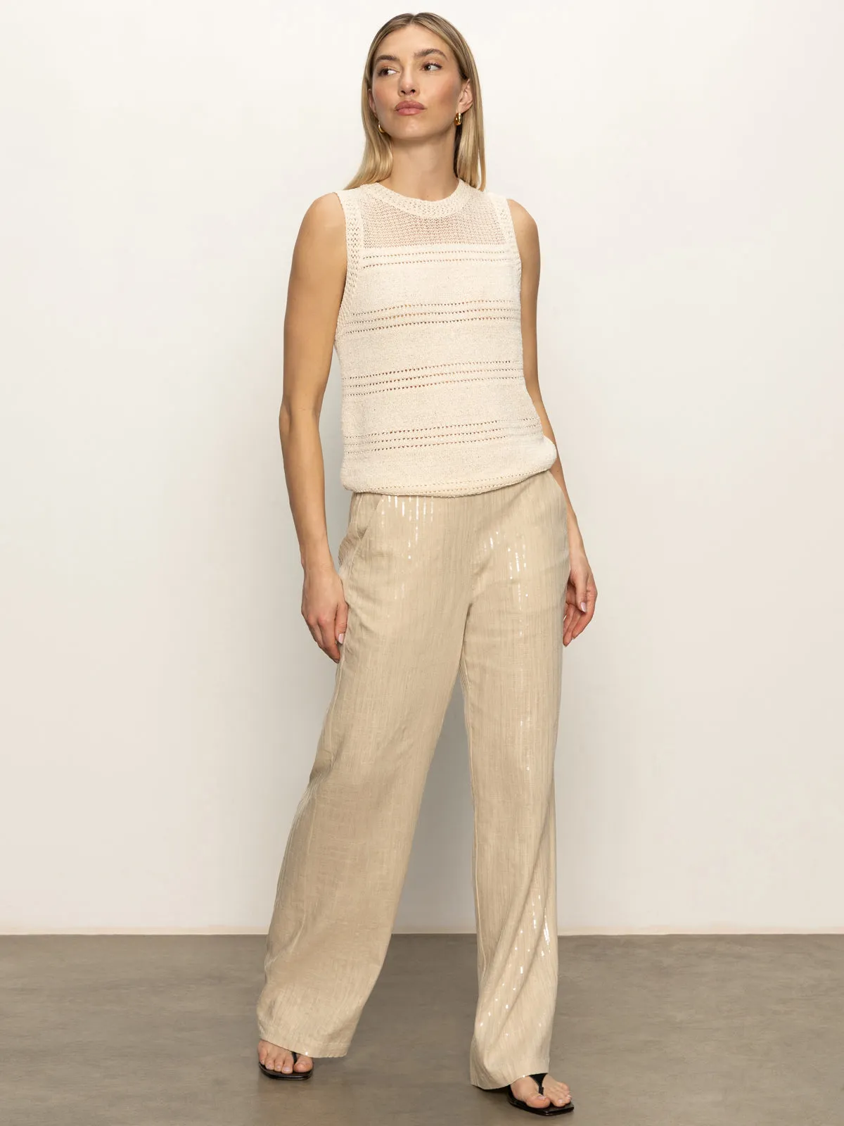 Waves Of Summer Shell Sweater Macrame