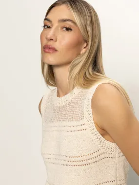Waves Of Summer Shell Sweater Macrame