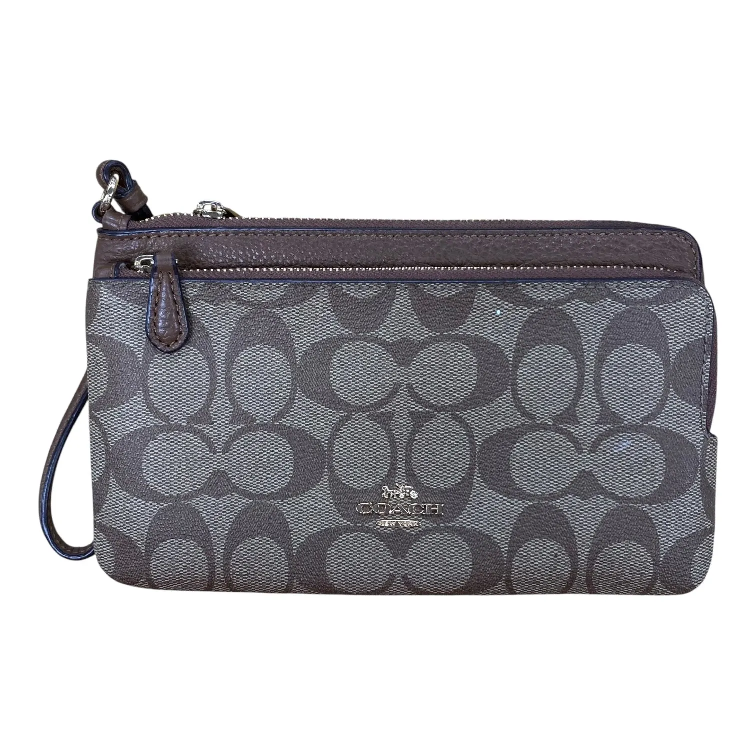Wristlet Designer By Coach In Brown, Size:Medium